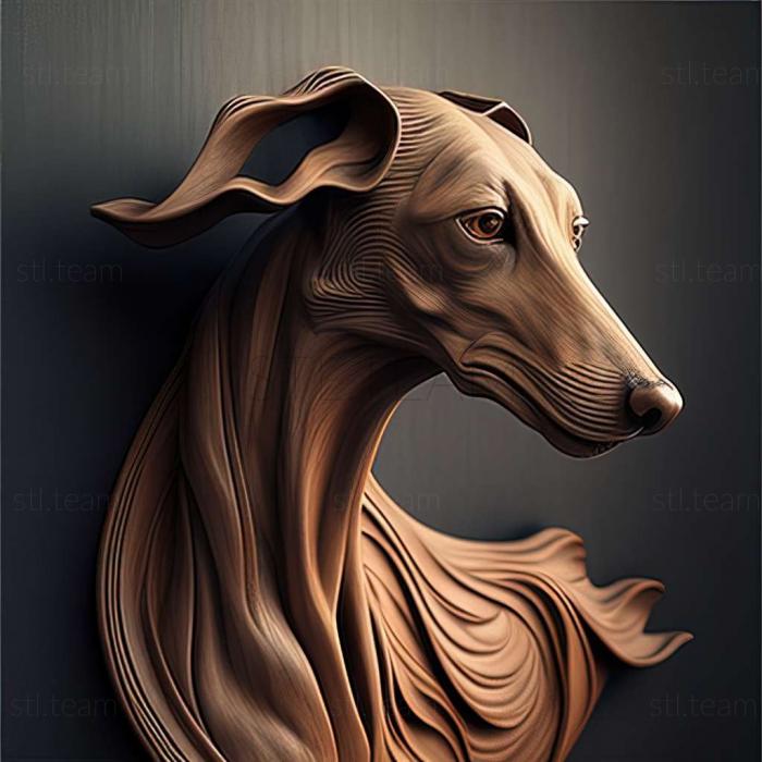 3D model Spanish Galgo dog (STL)